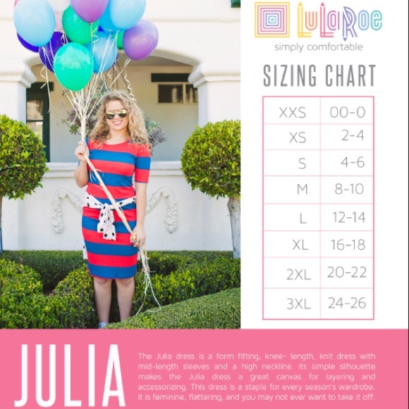 LuLaRoe Green and Gold Stripe Julia Dress - Picture 7 of 8